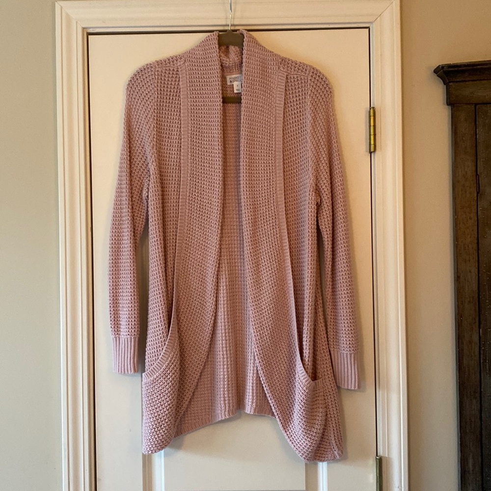 Light Pink Knit Cardigan - with pockets!